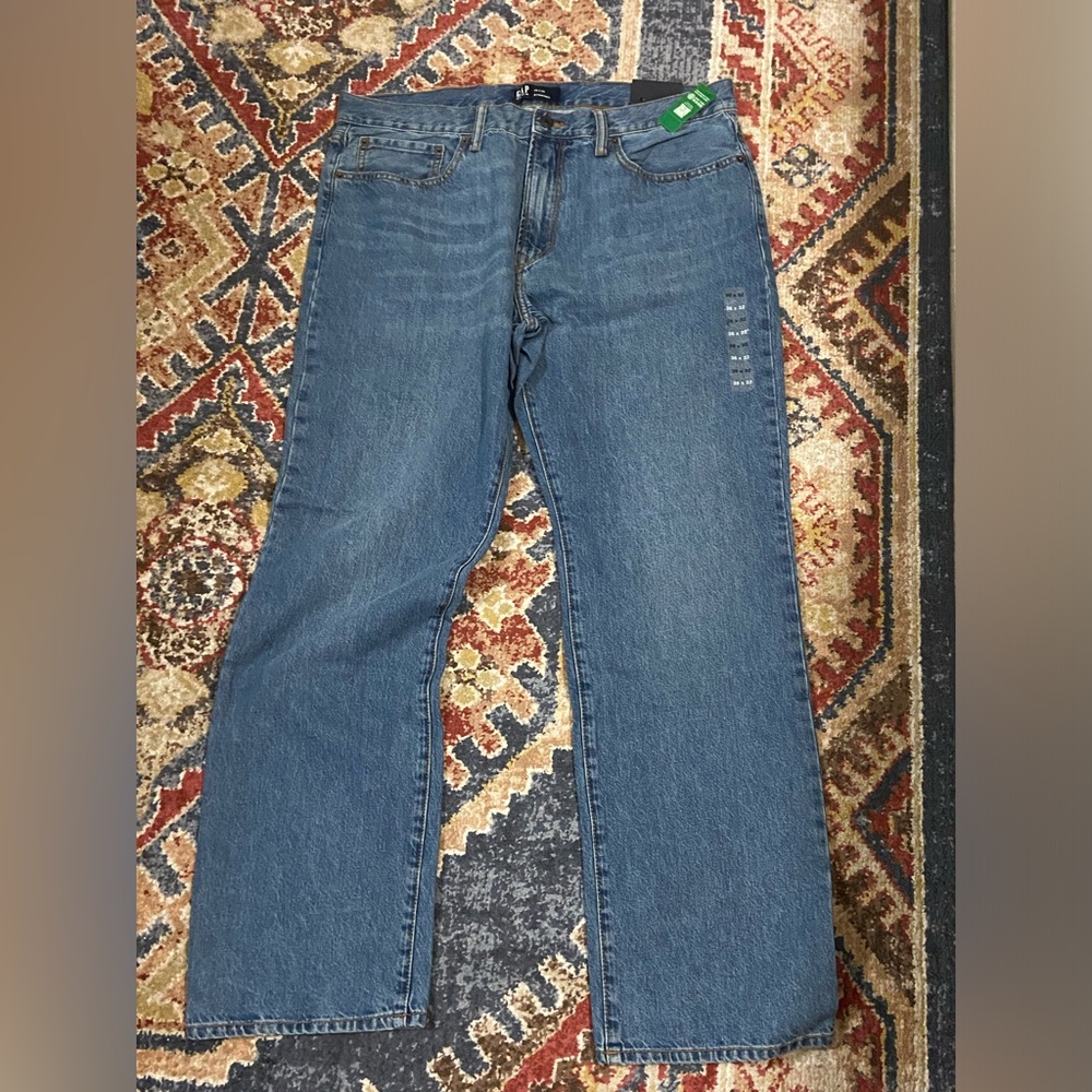 GAP mid rise straight leg jeans 36x32 NWT